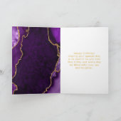 Carte Purple et Gold Agate Joyeux anniversaire (Intérieur)