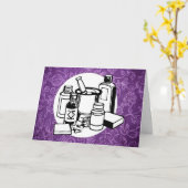 Carte Purple Floral Cloth (Fleur jaune)