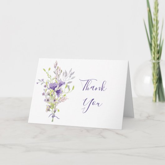 Carte Purple floral spray custom (Devant)