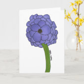 Carte Purple Flower- Blank (Fleur jaune)