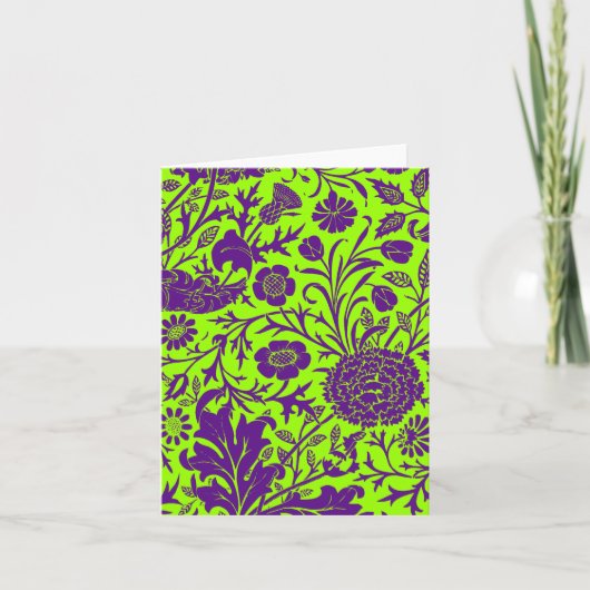 Carte Purple Flower Pattern (Devant)