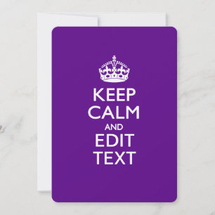 Carte Purple Gardez Le Calme Et Avoir Votre Texte Facile