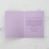 Carte Purple Gemstone et Pearls 5e anniversaire Mariage (Intérieur)