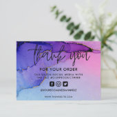 Carte Purple Gold Abstrait Aquarelle Média Insertion (Debout devant)