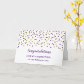 Carte Purple Gold Godmère Mariage Jour Félicitations (Fleur jaune)