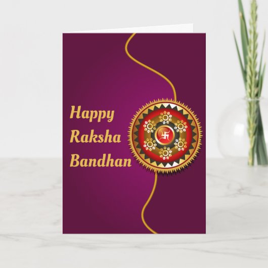 Carte Purple & Gold Happy Raksha Bandhan (Devant)