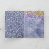 Carte Purple Gold Sparkle Unicorn (Intérieur)