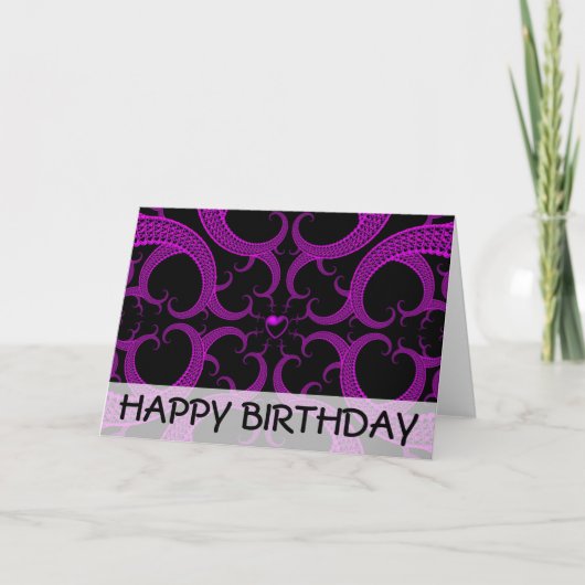 Carte Purple Gothic Heart (Devant)