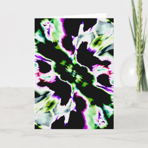 Carte Purple Green Lacy Abstraite Fleur Pétale