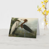 Carte Purple Heron - de Audubon's Birds of America (Fleur jaune)