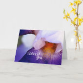 Carte Purple Iris Pense À Vous (Fleur jaune)
