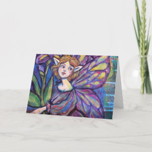 Carte Purple Iris Pixie Girl