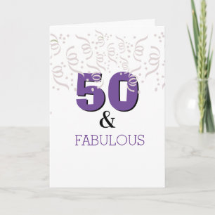 Carte Purple Joyeux 50e anniversaire