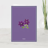 Carte Purple Lilac Floral 5e Joyeux Anniversaire Mariage (Dos)