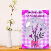 Carte Purple Lilac Moderne Boho 5e anniversaire Mariage