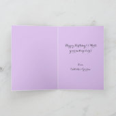 Carte Purple Lilac Parties scintillant photo Collage Joy (Intérieur)