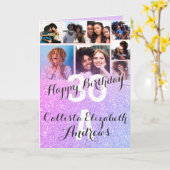 Carte Purple Lilac Parties scintillant photo Collage Joy (Fleur jaune)