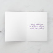 Carte Purple Lilacs et café Joyeux anniversaire fille (Intérieur)