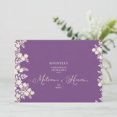 Carte Purple Matron of Honor Proposal Botanical Frame (Debout devant)