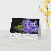 Carte Purple Myrtle Flower Penser à vous (Fleur jaune)