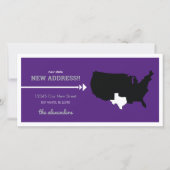 Carte Purple New State, New Address ! Texas Moving (Devant)