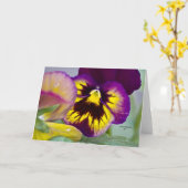 Carte Purple Pansy (Fleur jaune)