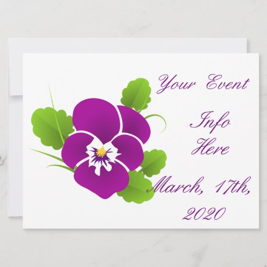 Carte Purple Pansy Flower Thunder_Cove (Devant)