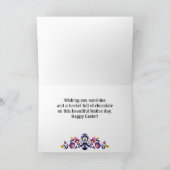 Carte Purple Pâques Salutations Folklore Texte personnal (Intérieur)