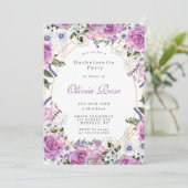 Carte Purple Peony Anemone Bachelorette (Debout devant)