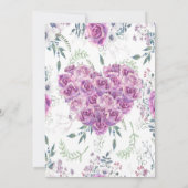 Carte Purple Peony Anemone Bachelorette (Dos)
