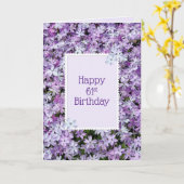 Carte Purple Phlox Pour 61ème Anniversaire (Fleur jaune)