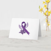 Carte Purple Pour Le Cadeau De Sensibilisation À La Surd (Fleur jaune)