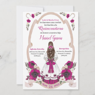 Carte Purple Quinceanera Charra, Rancho Charro Western