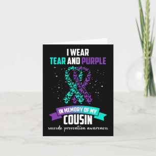 Carte Purple Ribbon Suicide Prevention