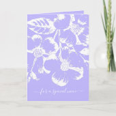 Carte Purple Special Niece Blanc Floral Anniversaire (Devant)