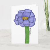 Carte Purple Square Flower- Blank (Devant)