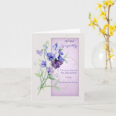 Carte Purple violet sweet pea flowers (Fleur jaune)