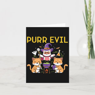 Carte Purr Evil Halloween Chats sorciers amusants Chats