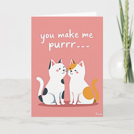 Carte Purrfect Love Cute Cats Card (Devant)