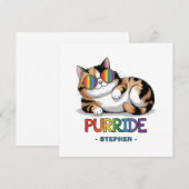 Carte Purride - Pride de chats Cool | LGBTQ (Devant / Derrière)