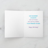 Carte Purrmaid Anniversaire avec Parties scintillant éti (Intérieur)