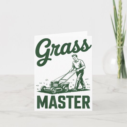 Carte Push Lawn Mower Legend Gr Master Dad Funny Mowing  (Devant)