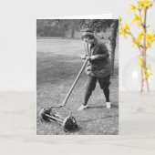 Carte Push Reel Mower, années 1910 (Fleur jaune)