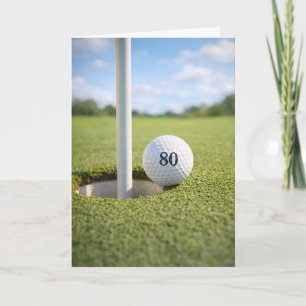 Carte Putt de golf pour le 80e anniversaire au bord du t