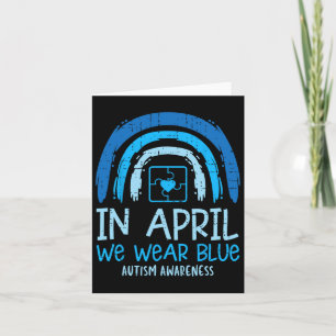 Carte Puzzle Arc En Avril Nous Portons Blue Autism Award