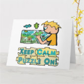 Carte Puzzle Conserver le calme (Fleur jaune)