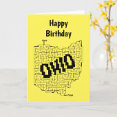 Carte Puzzle de l'Ohio Maze (Fleur jaune)