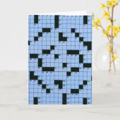 Carte Puzzle de mots croisés (Fleur jaune)