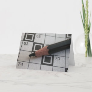 Carte Puzzle des mots croisés pour les hommes à quarante