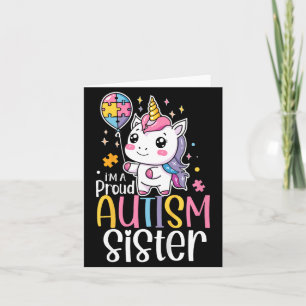 Carte Puzzle Licorne Mignon Sensibilisation Sœur Fière E